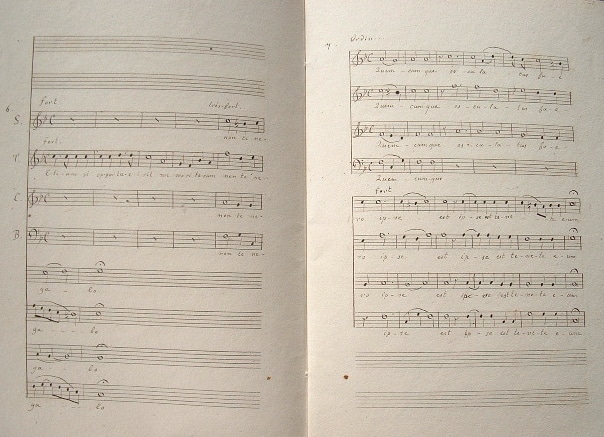 Manuscrit du XIXe de la Passion selon Saint-Mathieu de Palestrina. – vue 4